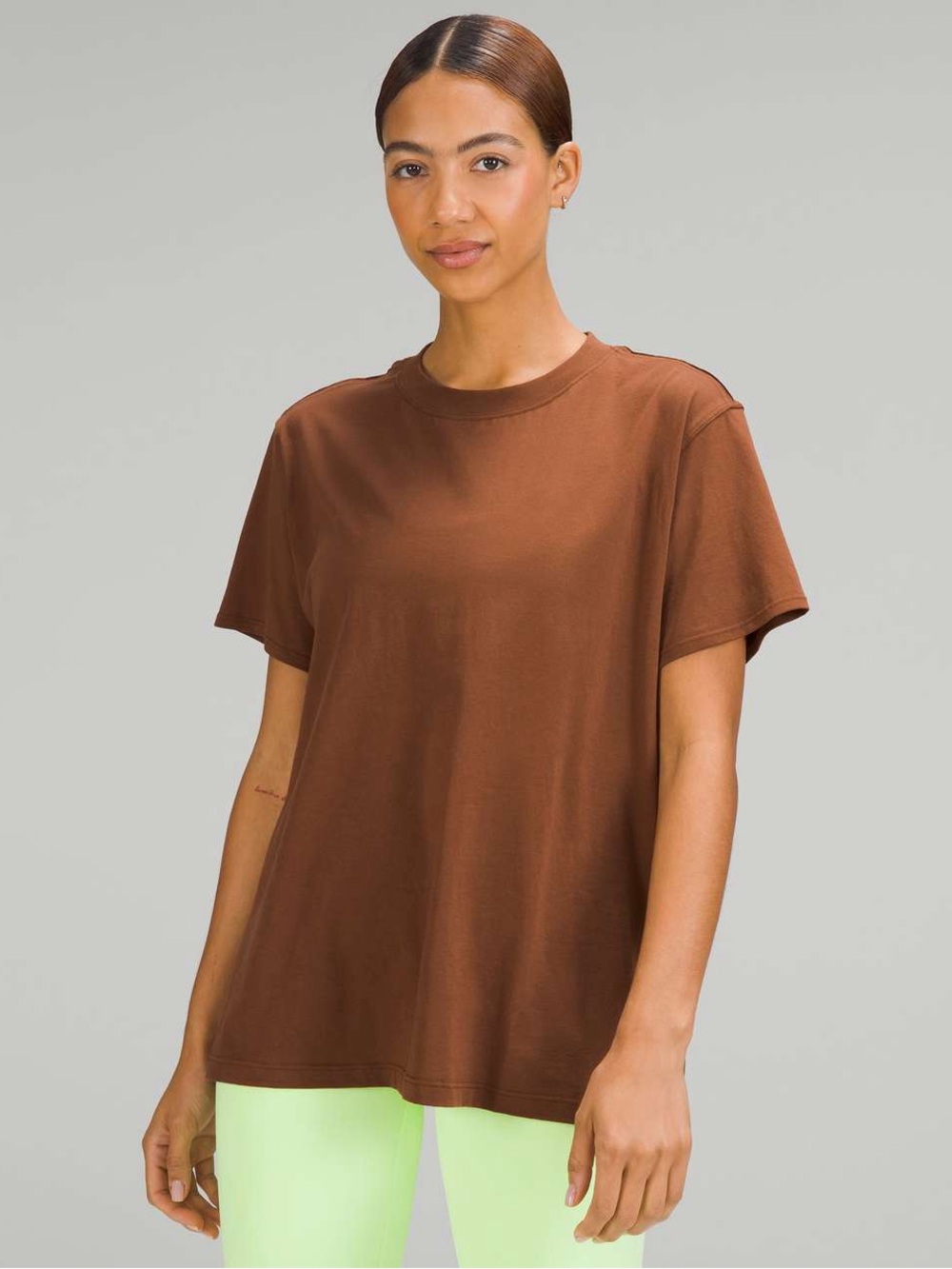 Lululemon All Yours Roasted Brown Cotton T-shirt